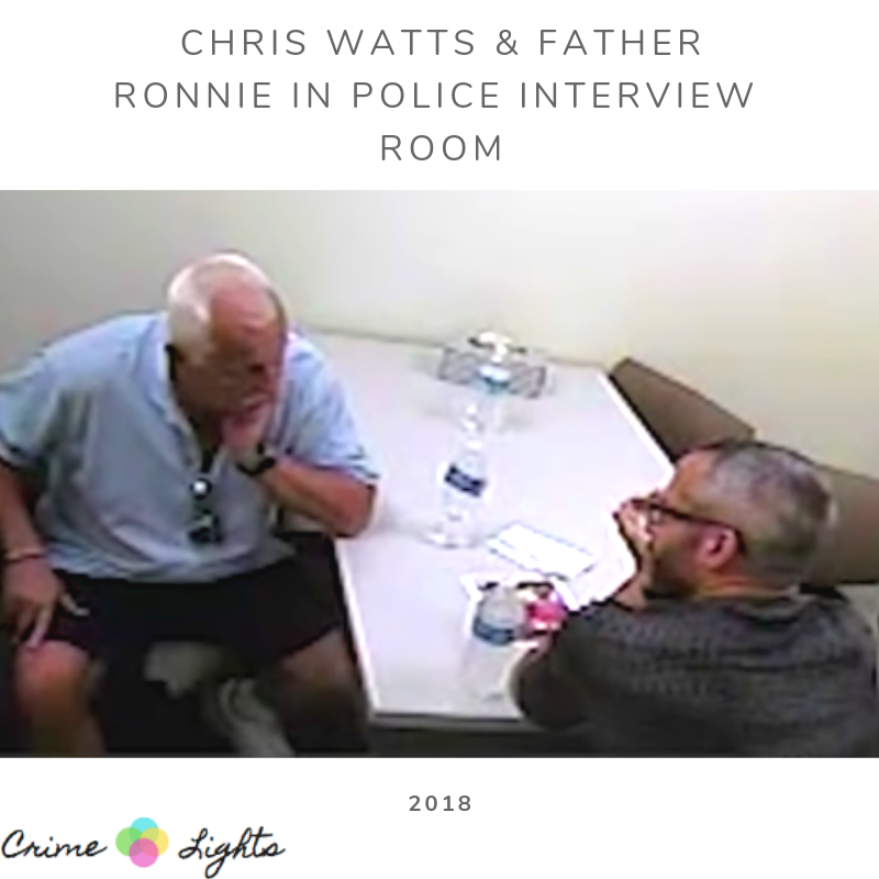Chris Watts Confession Interview: Picture of Chris and Father Ronnie Watts in Police Station Interview Room