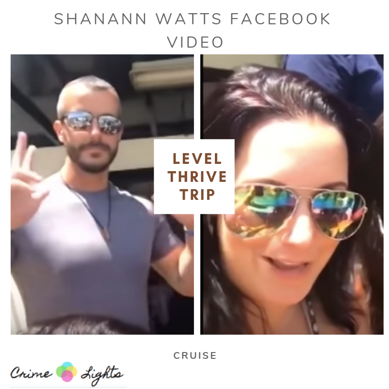 Chris watts interview transcript : Chris and Shanann Watts on a Thrive trip as discussed in FBI interview Video Still
