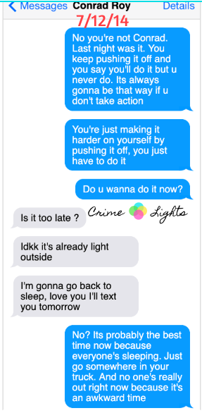 Michelle Carter Texts full transcript conrad roy