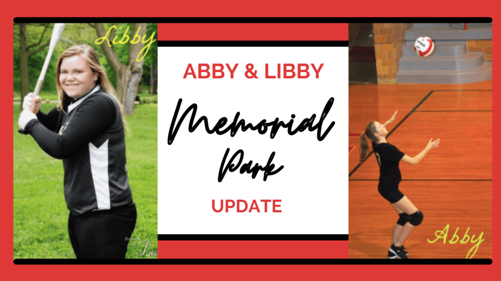 Delphi Murders Update: The Abby and Libby Memorial Park is set to open in Spring 2021. The photo shows Libby German in a softball team picture, and Abigail Williams playing on the volleyball team.