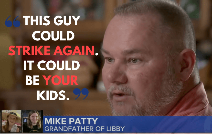 Mike Patty, grandparent of Libby German, talks to Good Morning America GMA on the 5 year anniversary of Delphi murders, giving new updates and suspect information.