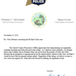 Delphi Press Release – Prosecutor Issues Statement on Richard Allen & Probable Cause Affidavit